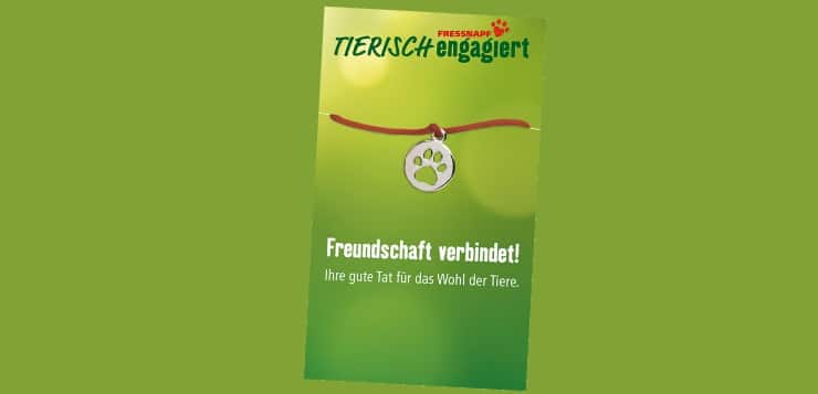 Das Armband "Freundschaft verbindet" von Fressnapf