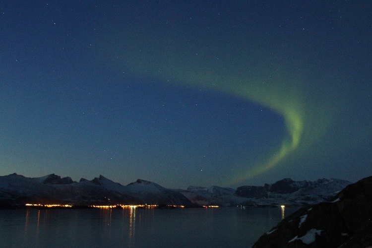 Aurora borealis in Senja