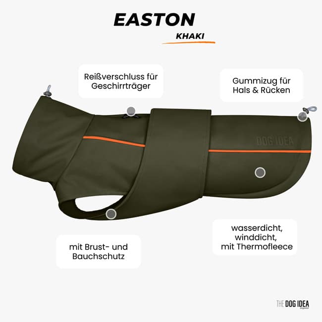 Hundebekleidung: Easton in Khaki von The Dog Idea